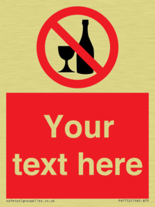 Custom prohibition no alcohol